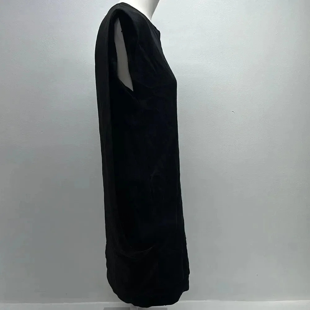 All Saints Amatee Sweatshirt Dress Sleeveless Midi Semi Sheer Black Us Size 2 - Picture 6 of 11